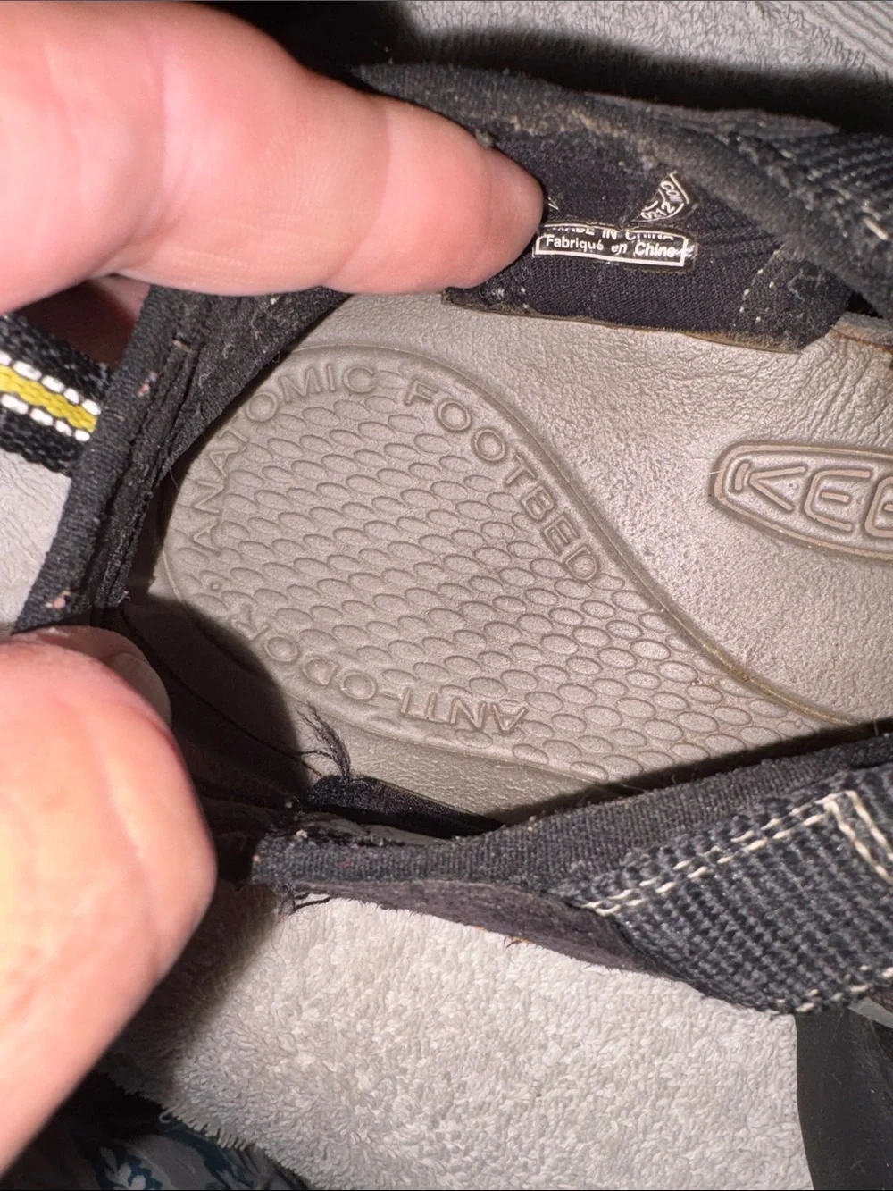 KEEN Black and Yellow Men's Closed-Toe Hiking Sandals